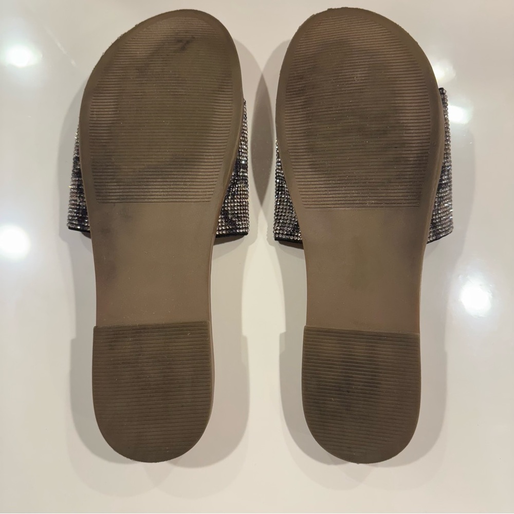 Steve Madden Rhinestone Slide Sandals - Picture 6 of 6